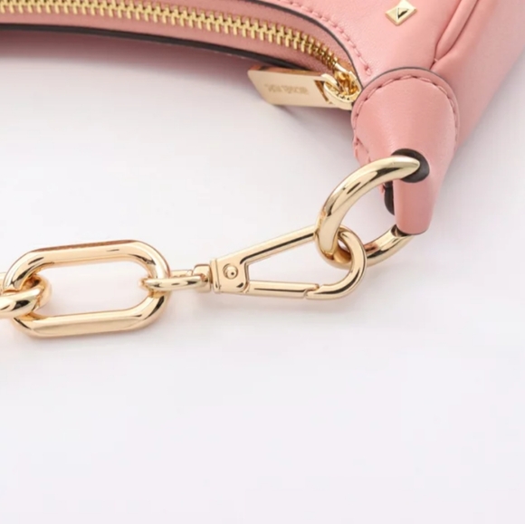 MICHAEL KORS CORA Zip Pochette Medium Handbag Faux Leather Pink 2WAY 35F3G4CU6Y - Picture 6 of 9